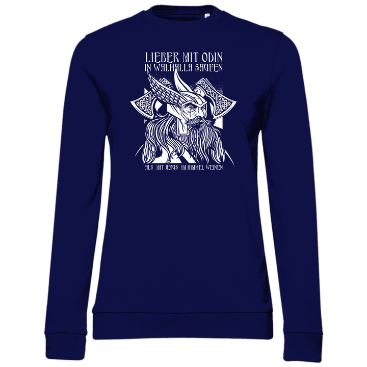 Mit Odin in Walhalla Saufen - Damen Sweatshirt - Textilzauber