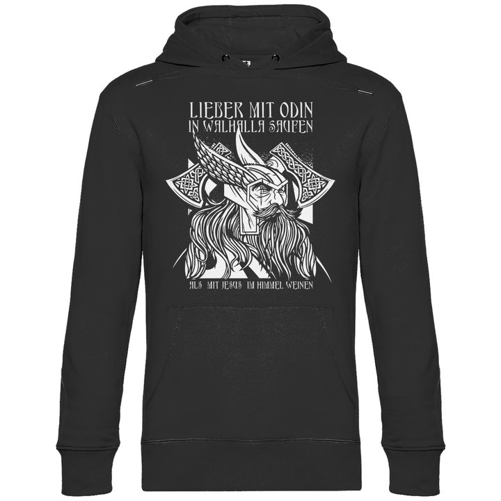 Mit Odin in Walhalla Saufen - Herren Hoodie - Textilzauber