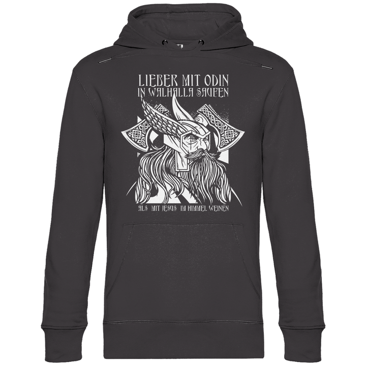 Mit Odin in Walhalla Saufen - Herren Hoodie - Textilzauber