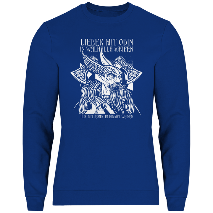 Mit Odin in Walhalla Saufen - Herren Sweatshirt - Textilzauber