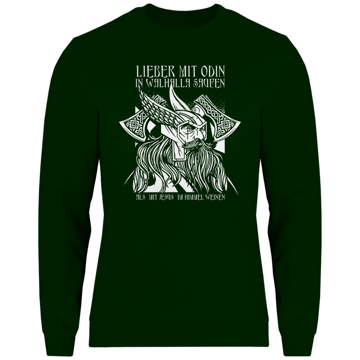 Mit Odin in Walhalla Saufen - Herren Sweatshirt - Textilzauber