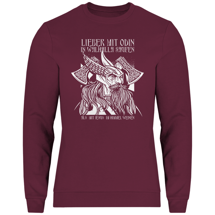 Mit Odin in Walhalla Saufen - Herren Sweatshirt - Textilzauber