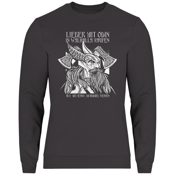 Mit Odin in Walhalla Saufen - Herren Sweatshirt - Textilzauber