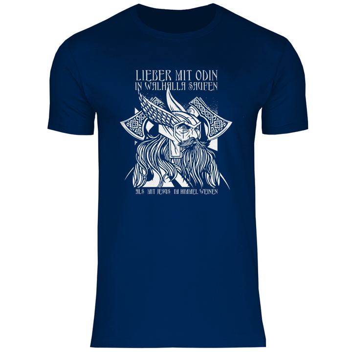 Mit Odin in Walhalla Saufen - Herren T - Shirt - Textilzauber