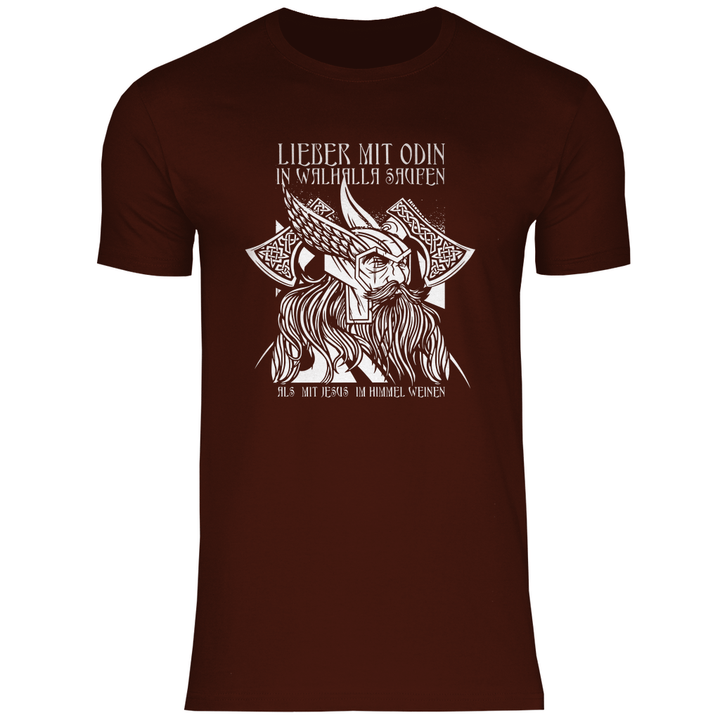Mit Odin in Walhalla Saufen - Herren T - Shirt - Textilzauber