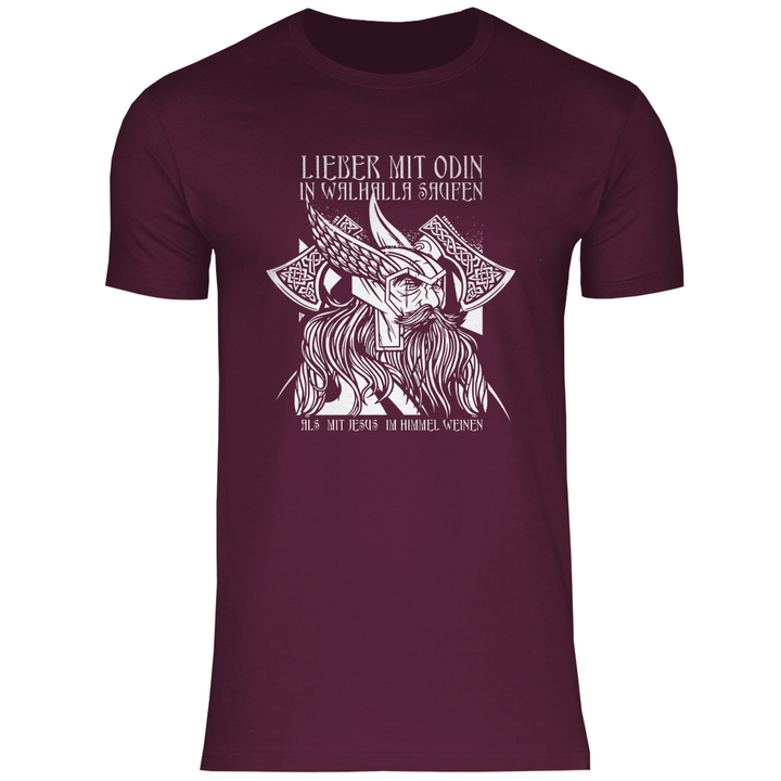 Mit Odin in Walhalla Saufen - Herren T - Shirt - Textilzauber