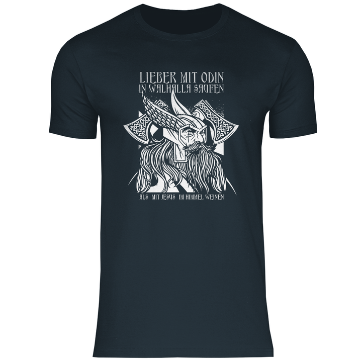 Mit Odin in Walhalla Saufen - Herren T - Shirt - Textilzauber