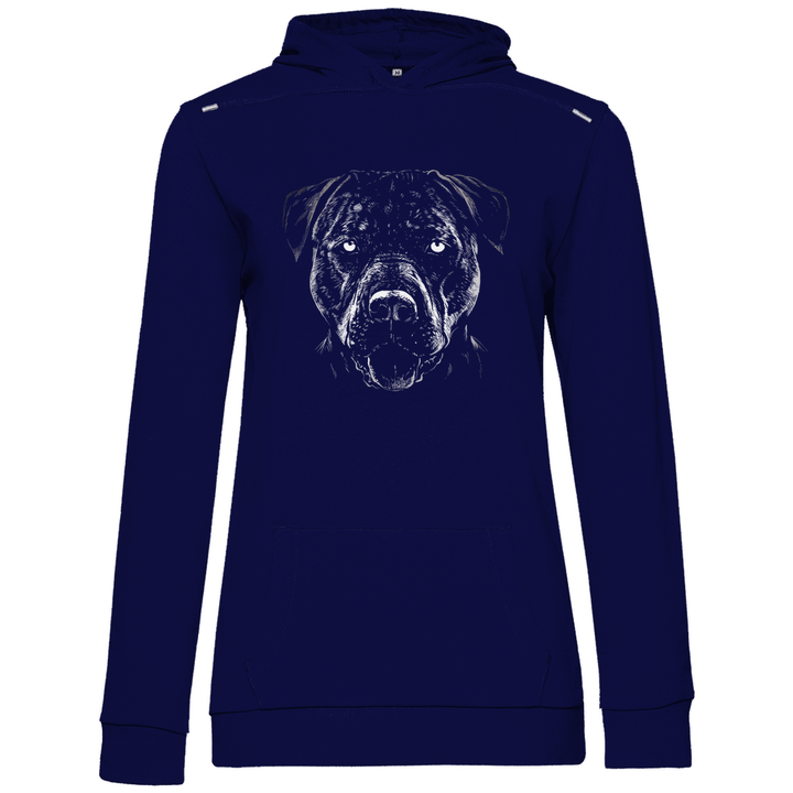 Monochromer Pitbull - Damen Hoodie - Textilzauber