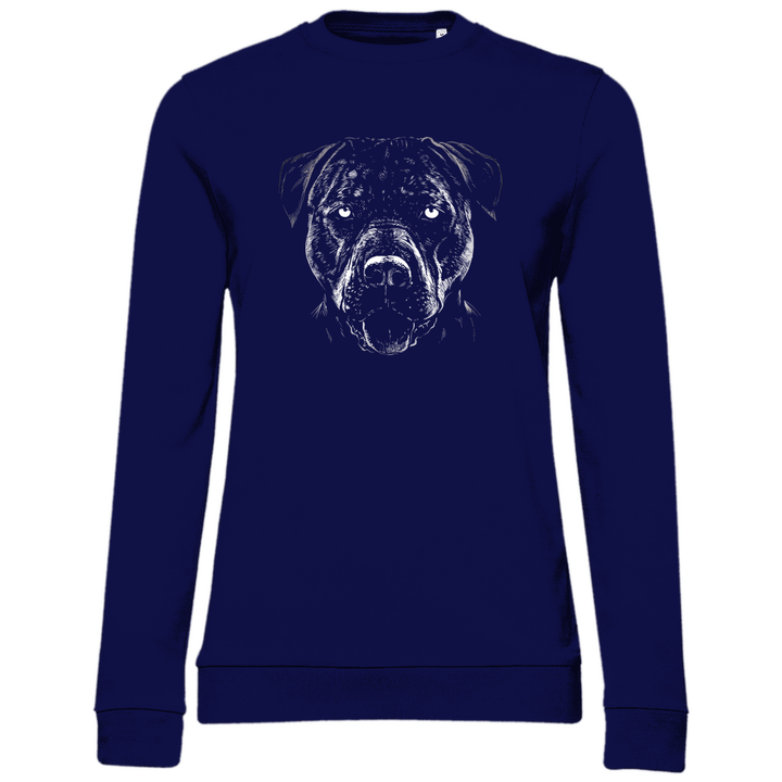 Monochromer Pitbull - Damen Sweatshirt - Textilzauber