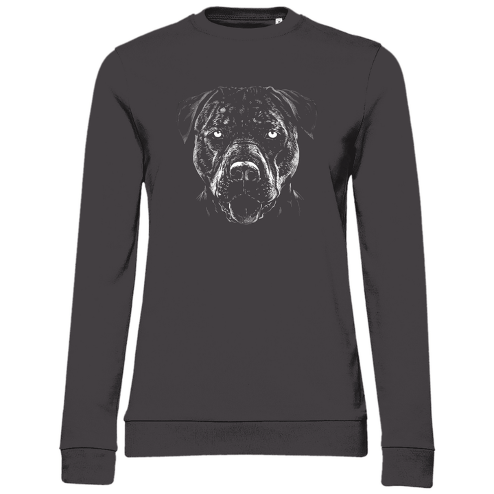 Monochromer Pitbull - Damen Sweatshirt - Textilzauber