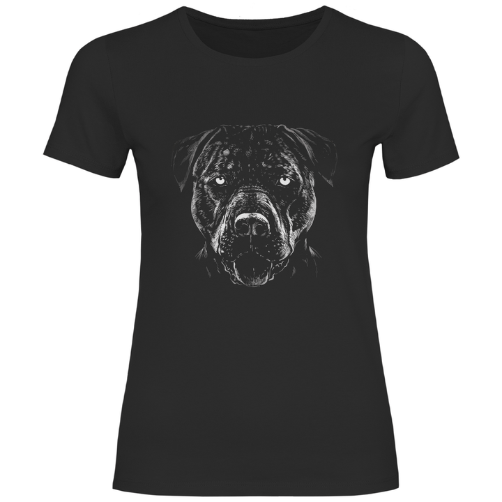 Monochromer Pitbull - Damen T - Shirt - Textilzauber