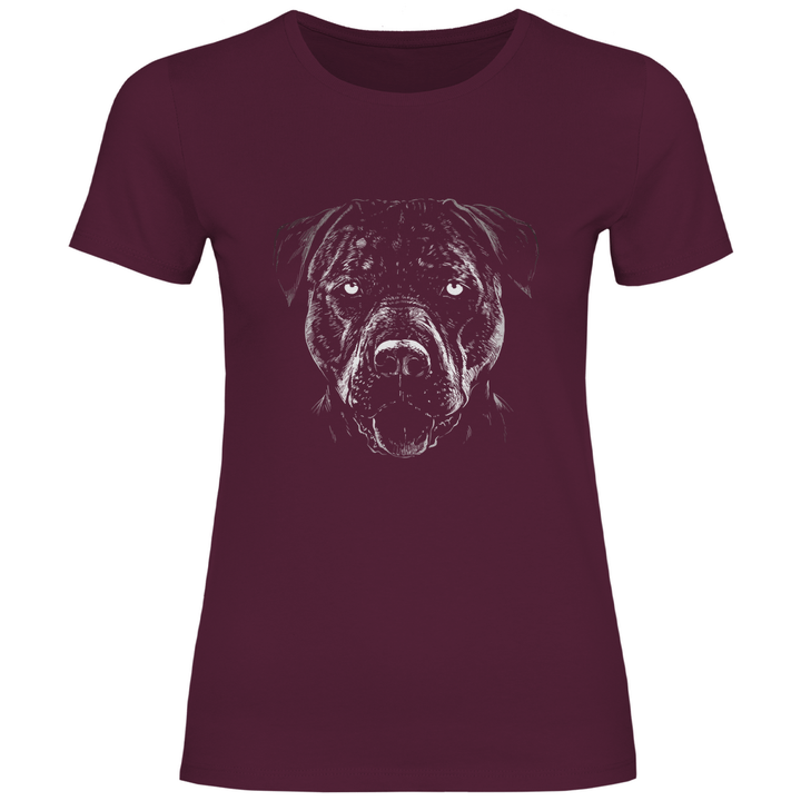 Monochromer Pitbull - Damen T - Shirt - Textilzauber