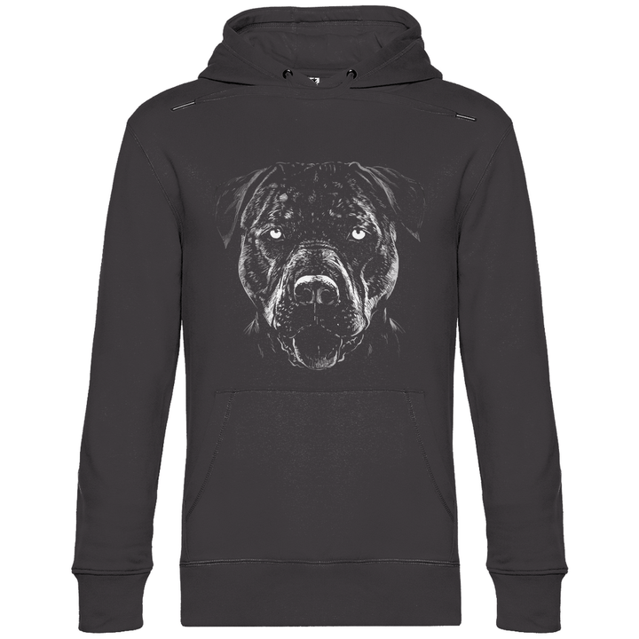 Monochromer Pitbull - Herren Hoodie - Textilzauber