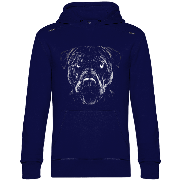 Monochromer Pitbull - Herren Hoodie - Textilzauber