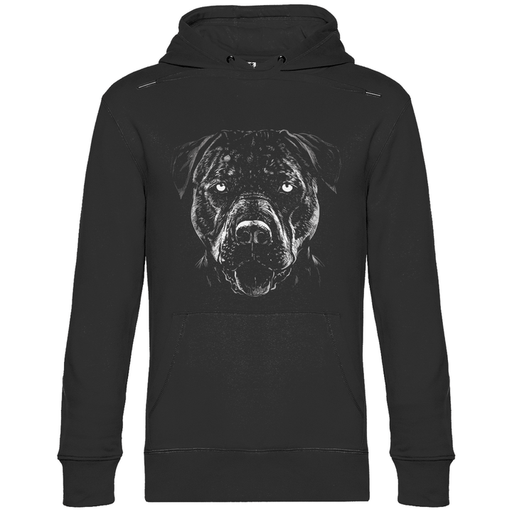Monochromer Pitbull - Herren Hoodie - Textilzauber