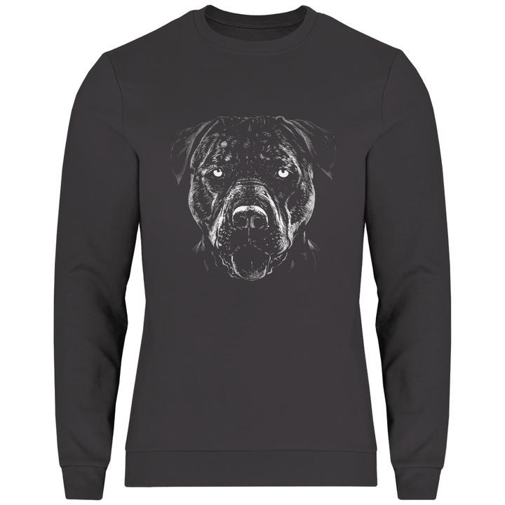 Monochromer Pitbull - Herren Sweatshirt - Textilzauber