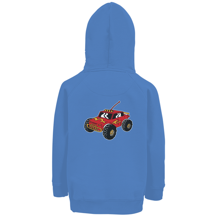 Monstertruck - Abenteuer - Premium Bio Kinderhoodie mit Rückendruck - Textilzauber