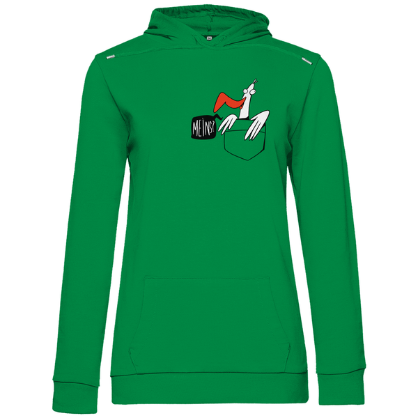 Möwe in Brusttasche "Meins?" - Damen Hoodie - Textilzauber