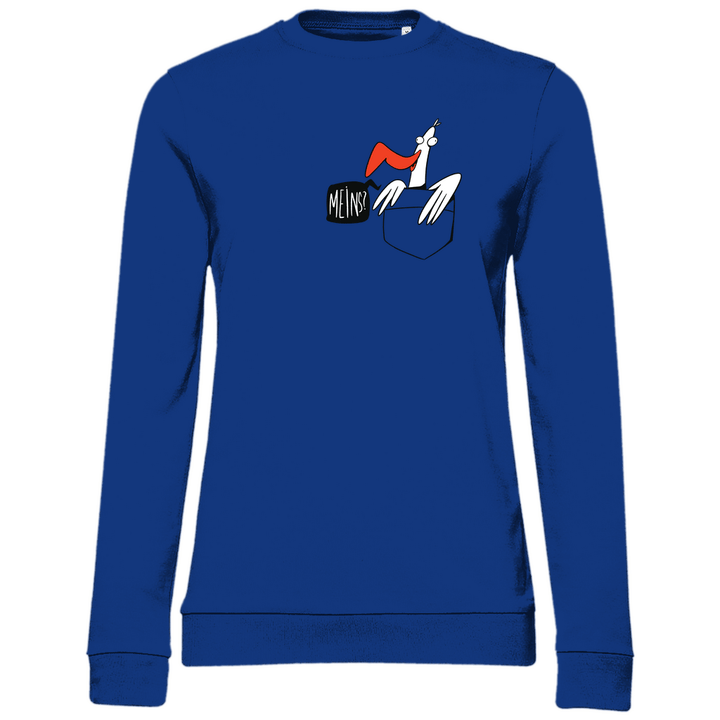Möwe in Brusttasche "Meins?" - Damen Sweatshirt - Textilzauber