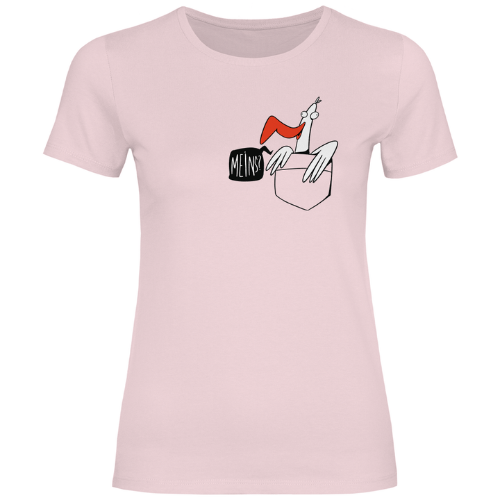 Möwe in Brusttasche "Meins?" - Damen T - Shirt - Textilzauber