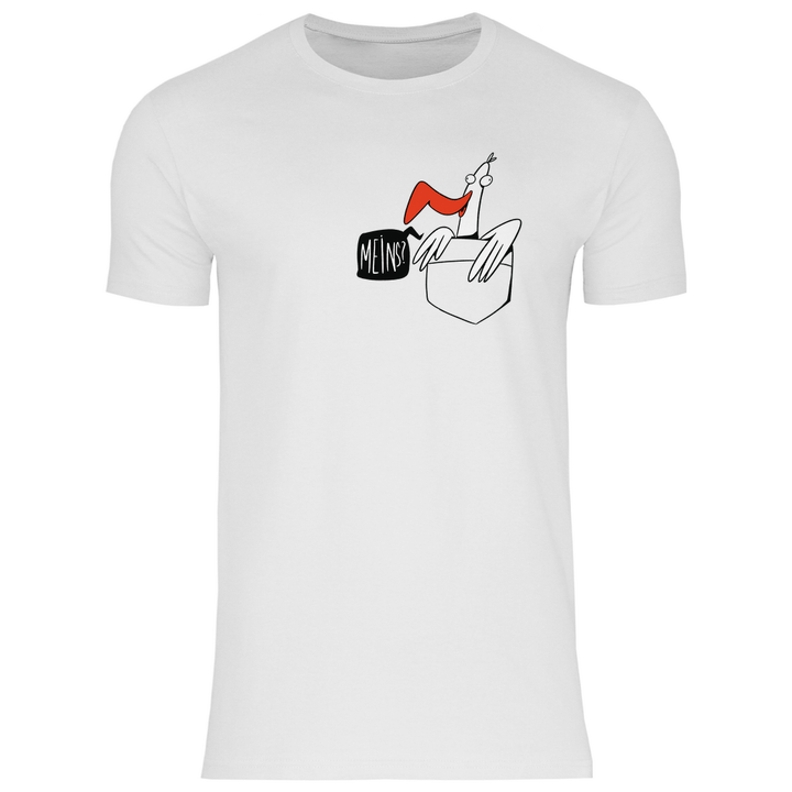 Möwe in Brusttasche "Meins?" - Herren T - Shirt - Textilzauber