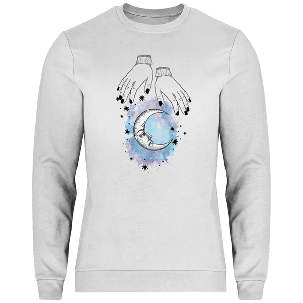 Mystische Mondhände - Herren Sweatshirt - Textilzauber