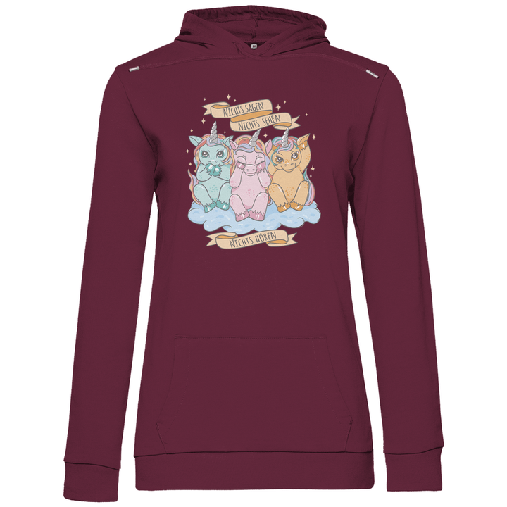 Nichts Sehen, Nichts Hören, Nichts Sagen - Damen Hoodie - Textilzauber