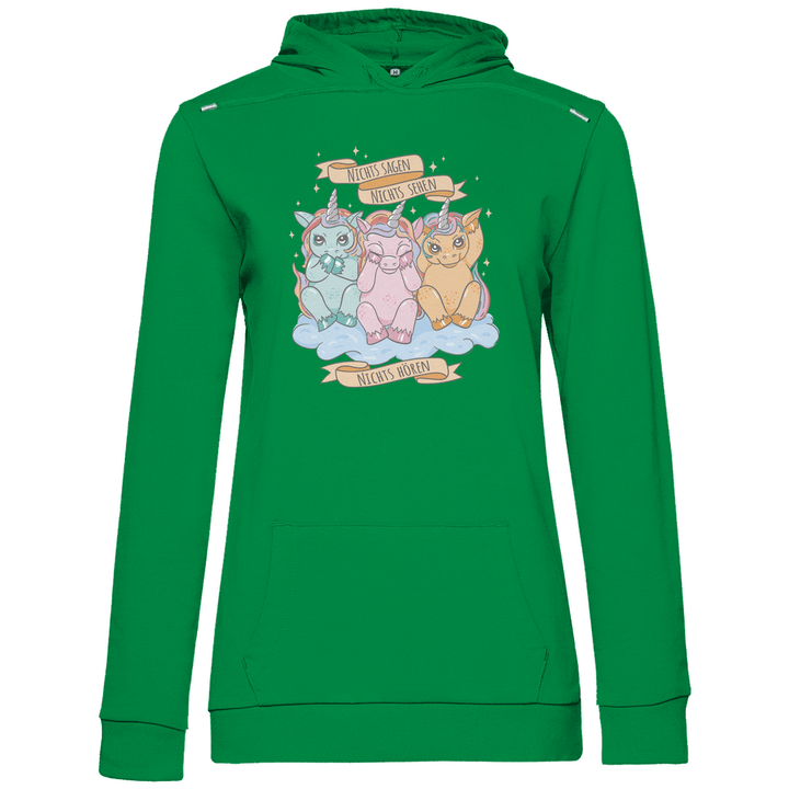 Nichts Sehen, Nichts Hören, Nichts Sagen - Damen Hoodie - Textilzauber