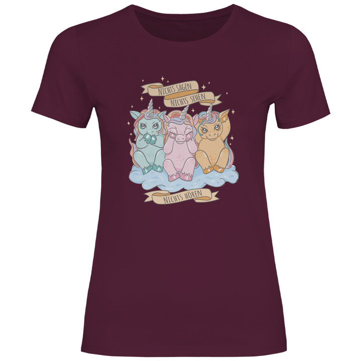 Nichts Sehen, Nichts Hören, Nichts Sagen - Damen T - Shirt - Textilzauber