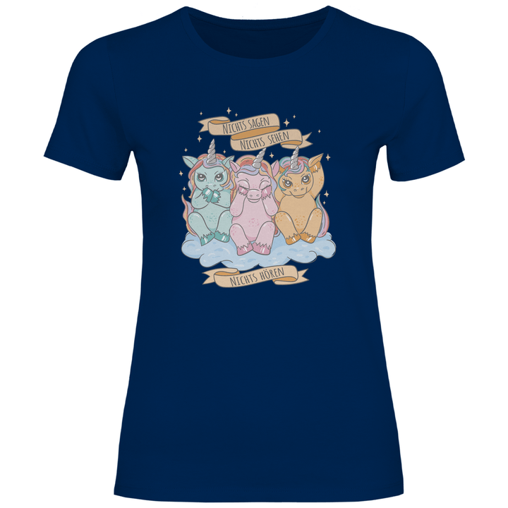 Nichts Sehen, Nichts Hören, Nichts Sagen - Damen T - Shirt - Textilzauber