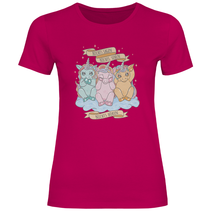 Nichts Sehen, Nichts Hören, Nichts Sagen - Damen T - Shirt - Textilzauber