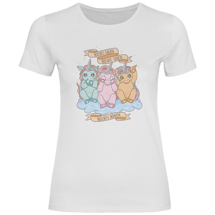 Nichts Sehen, Nichts Hören, Nichts Sagen - Damen T - Shirt - Textilzauber