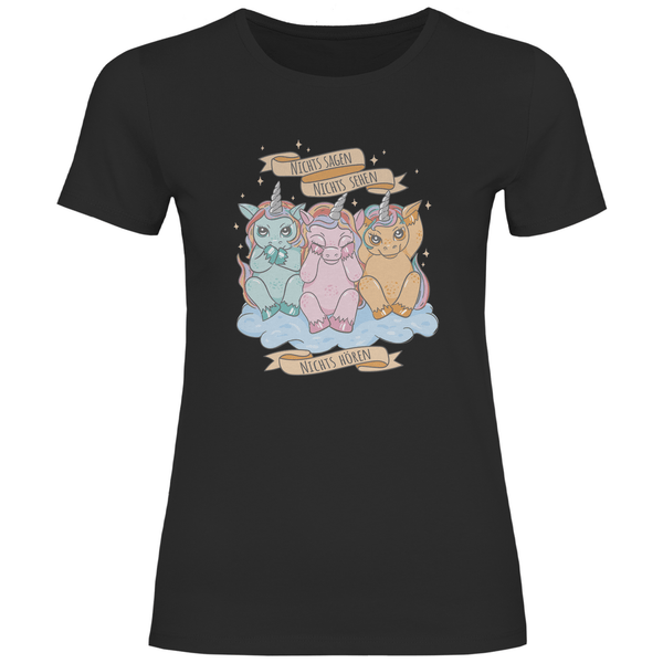 Nichts Sehen, Nichts Hören, Nichts Sagen - Damen T - Shirt - Textilzauber