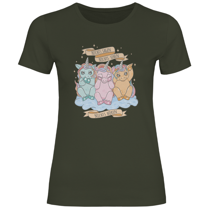 Nichts Sehen, Nichts Hören, Nichts Sagen - Damen T - Shirt - Textilzauber