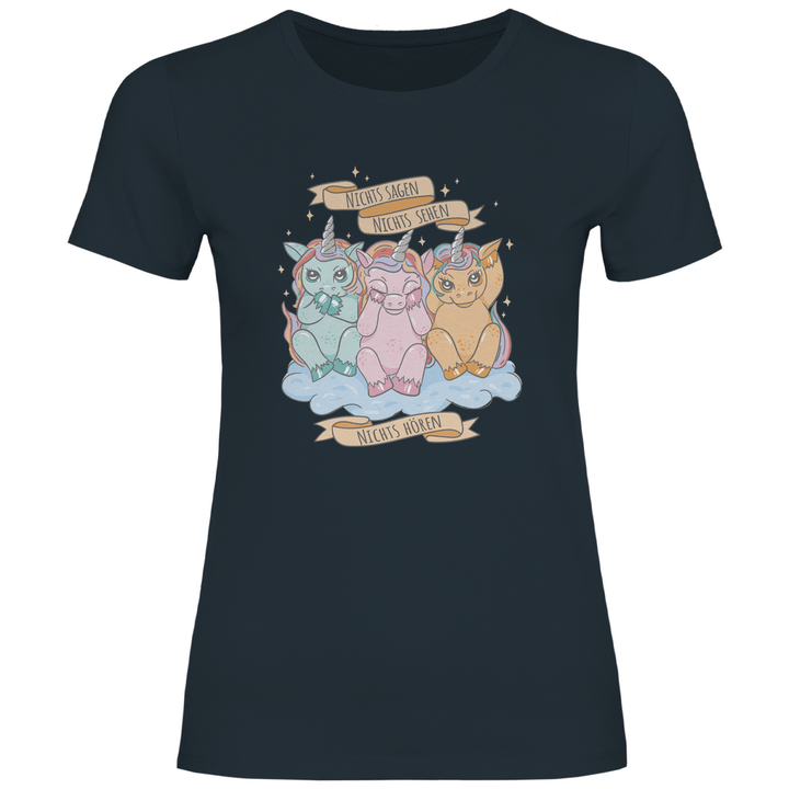 Nichts Sehen, Nichts Hören, Nichts Sagen - Damen T - Shirt - Textilzauber