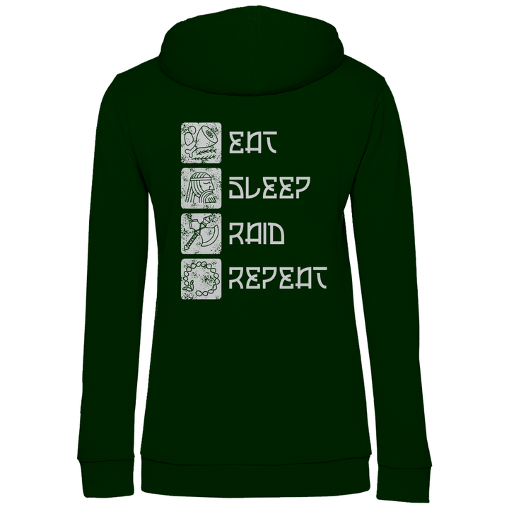 Nordische Routine - Damen Hoodie mit Rückendruck - Textilzauber
