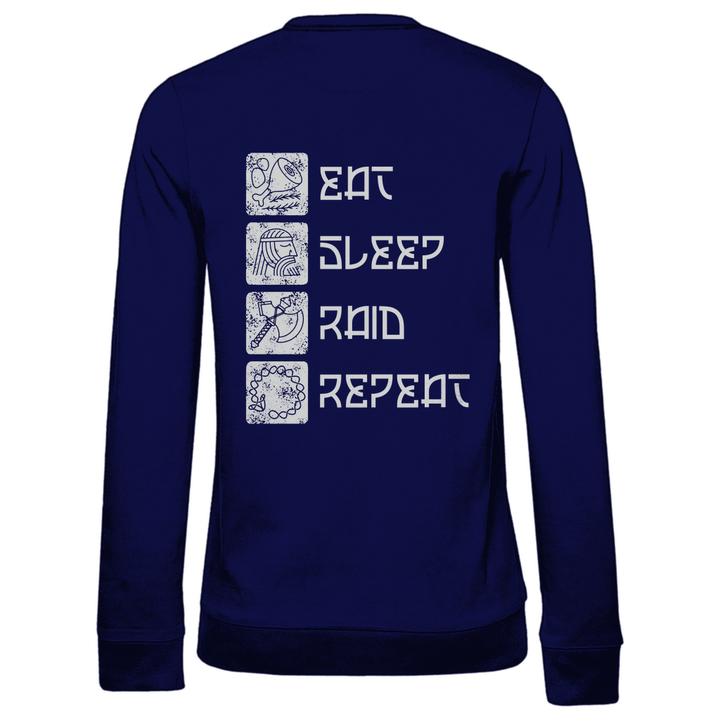 Nordische Routine - Damen Sweatshirt mit Rückendruck - Textilzauber