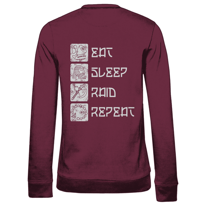 Nordische Routine - Damen Sweatshirt mit Rückendruck - Textilzauber
