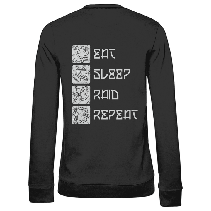 Nordische Routine - Damen Sweatshirt mit Rückendruck - Textilzauber