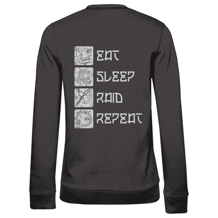 Nordische Routine - Damen Sweatshirt mit Rückendruck - Textilzauber
