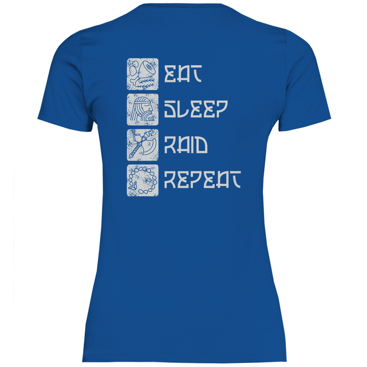 Nordische Routine - Damen T - Shirt mit Rückendruck - Textilzauber