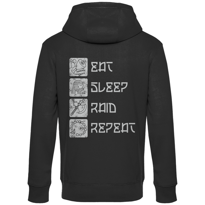 Nordische Routine - Herren Hoodie mit Rückendruck - Textilzauber