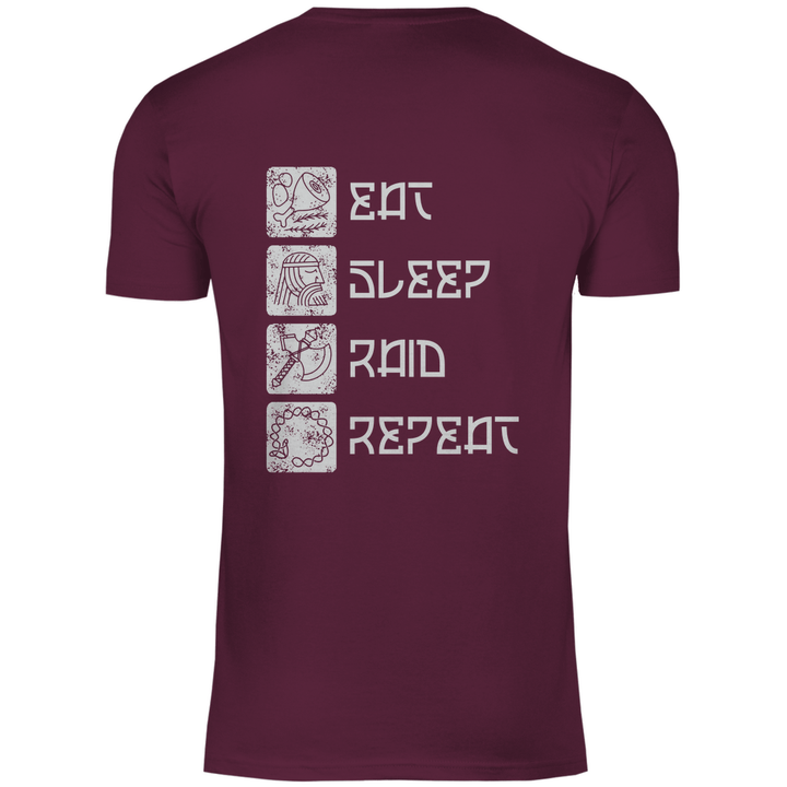 Nordische Routine - Herren T - Shirt mit Rückendruck - Textilzauber
