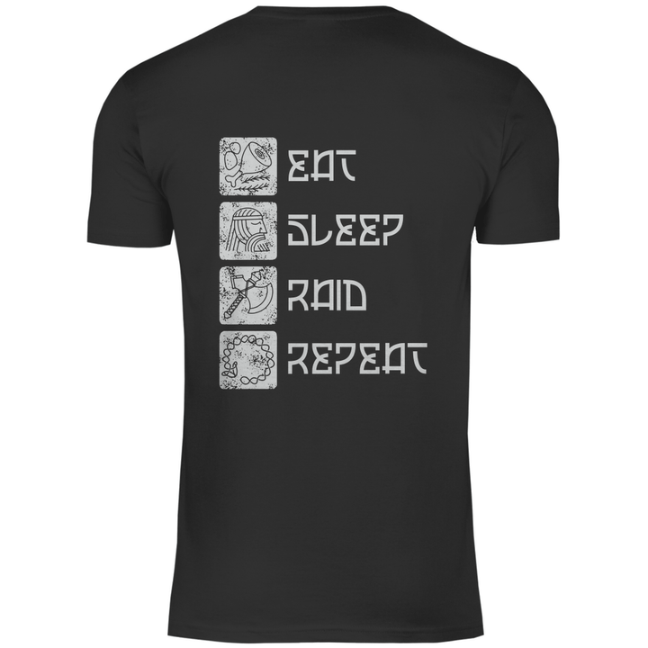 Nordische Routine - Herren T - Shirt mit Rückendruck - Textilzauber