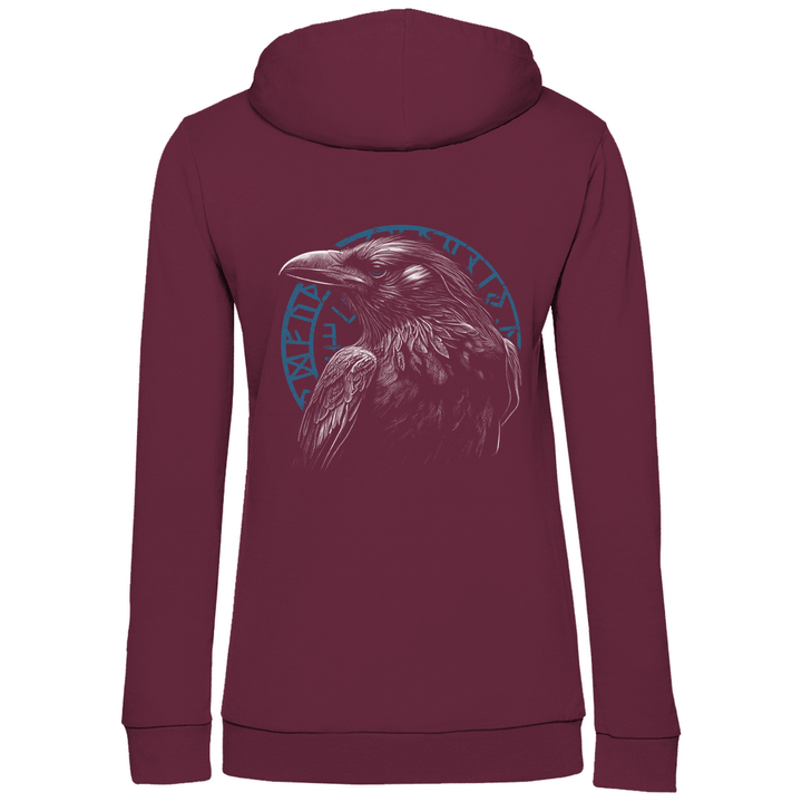Odin's Rabe - Damen Hoodie mit Rückendruck - Textilzauber