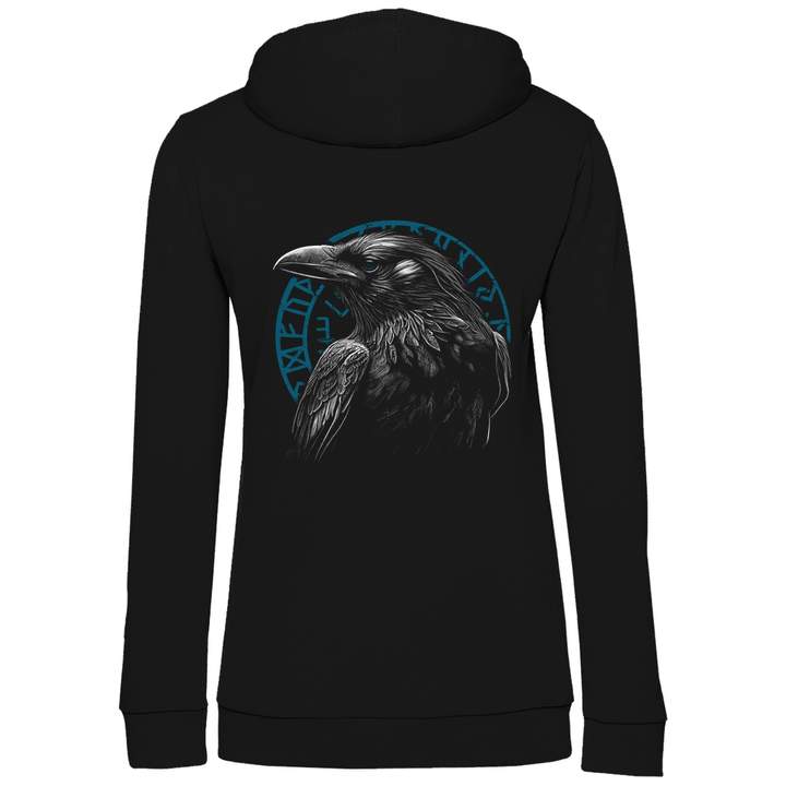 Odin's Rabe - Damen Hoodie mit Rückendruck - Textilzauber