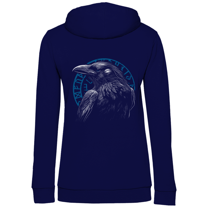Odin's Rabe - Damen Hoodie mit Rückendruck - Textilzauber