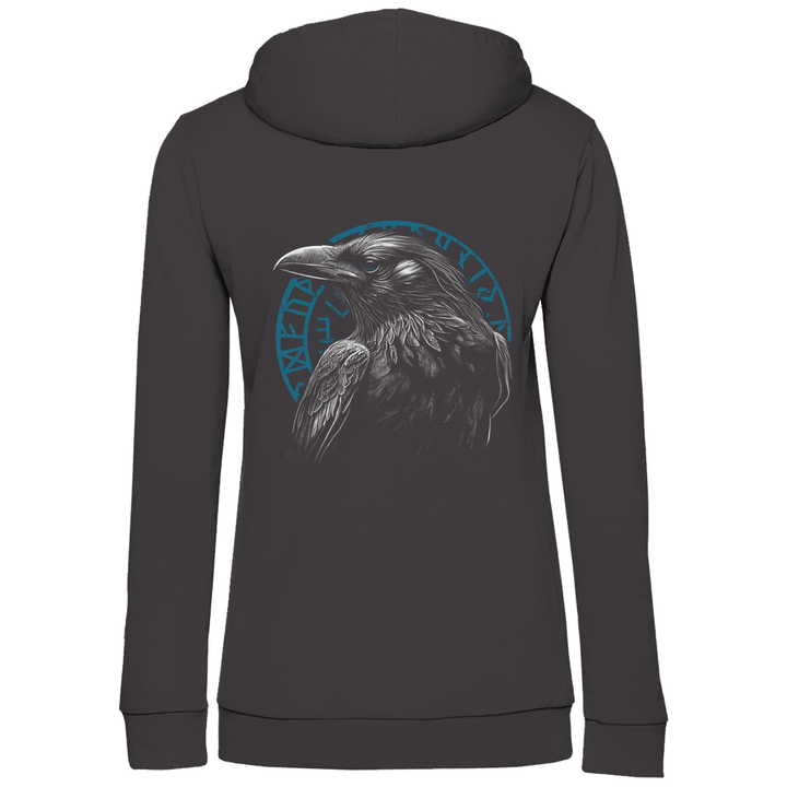 Odin's Rabe - Damen Hoodie mit Rückendruck - Textilzauber