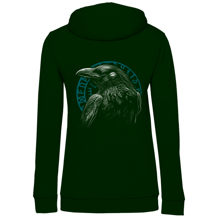 Odin's Rabe - Damen Hoodie mit Rückendruck - Textilzauber