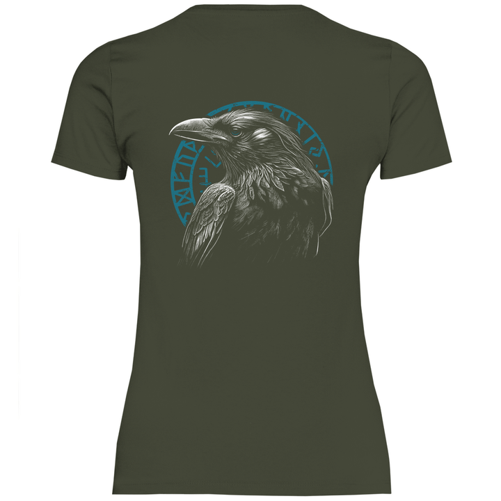 Odin's Rabe - Damen T - Shirt mit Rückendruck - Textilzauber